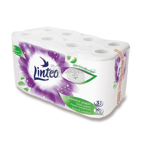 Linteo Satin toaletný papier biely 3-vrstvový, 16 ks