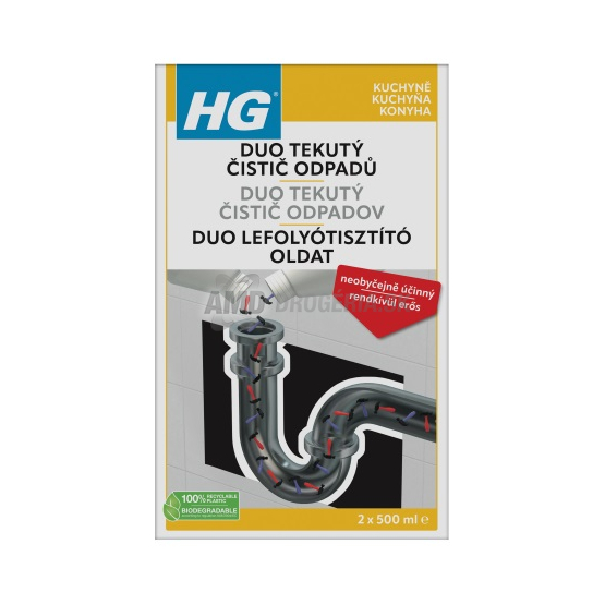 HG Duo tekutý čistič odpadov 2x500 ml