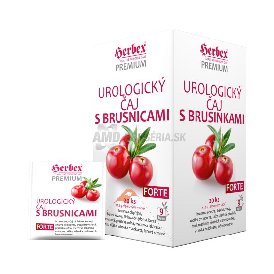 HERBEX CAJ PREMIUM UROLOGICKY S BRUSNICAMI FORTE 20X1,5G