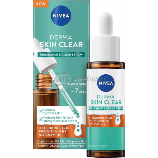 NIVEA DERMA SKIN CLEAR SERUM 30ML PROTI NEDOKONALOSTIAM