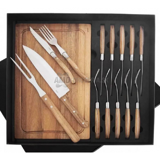 STEAKOVA SADA 15 KS SET NEREZ/DREVO