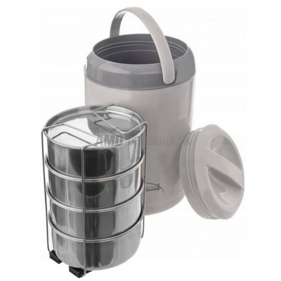 OBEDÁR TERMOOBAL NEREZ/UH 4X0,8 L PRIEMER 20 CM