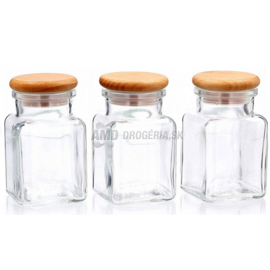 DÓZA SKLO/DREVO VEKO 0,12L 3KS