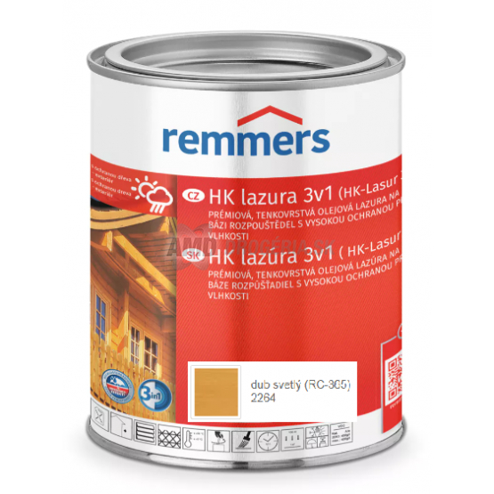 REMMERS HK LAZÚRA 3V1 DUB SVETLÝ 0,75L