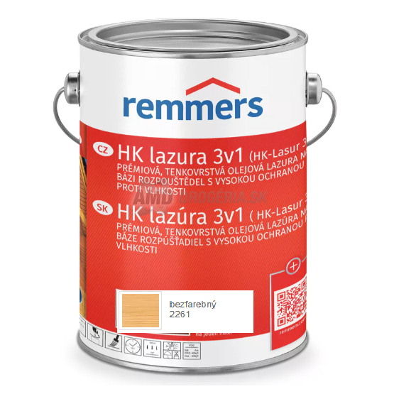 REMMERS HK LAZÚRA 3V1 BEZFAREBNÁ  2,5L