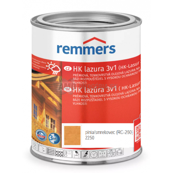 REMMERS HK LAZURA 3V1 PINIA  0,75L