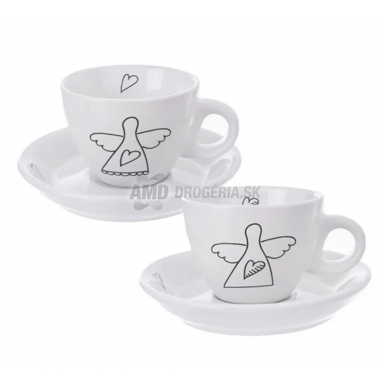 HRNČEK KERAMICKÝ PODŠÁLKA ANJEL 0,09L 2KS