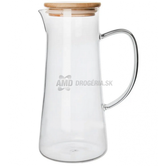 DŽBÁN 1,5L BROROS. SKLO+VIEČKO BAMBUS