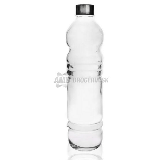 FĽAŠA SKLO/KOV VIEČKO 1,1L