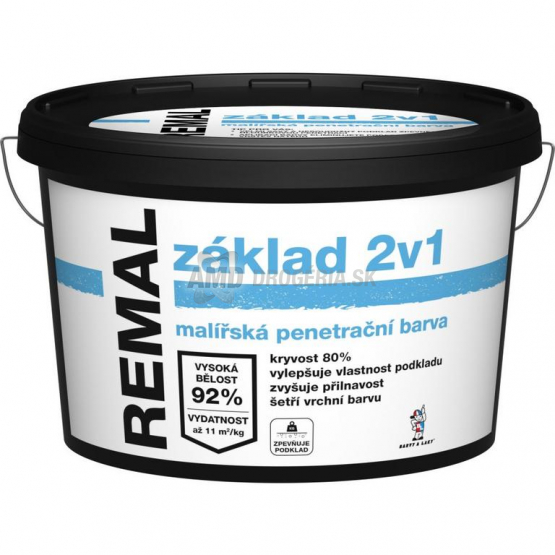 Remal Základ 2v1 biela penetračná farba, 5 kg