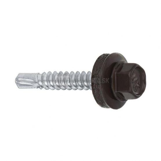 Klimas Samovrtná skrutka WFD s podložkou 4,8 × 30 mm RAL 9005 čierna, 100 ks
