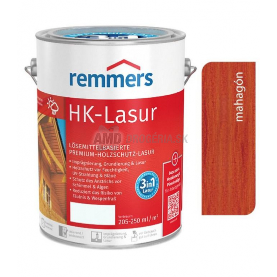 Remmers HK-Lasur tenkovrstvá olejová lazúra mahagón, 5 l
