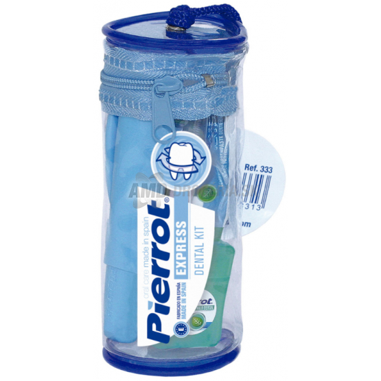 PIERROT CESTOVNÝ BALÍČEK ZUBNEJ HYGIENY ZUBNÁ PASTA 25ML, SKLADACIA ZUBNÁ KEFKA, MEDZIZUBNÁ KEFKA A DENTÁLNA NIŤ 