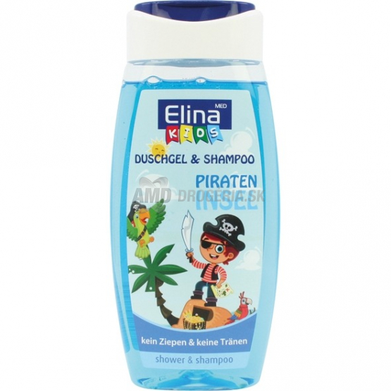Elina Kids Sprchový gél a šampón 2v1 Pirátsky ostrov, 250 ml