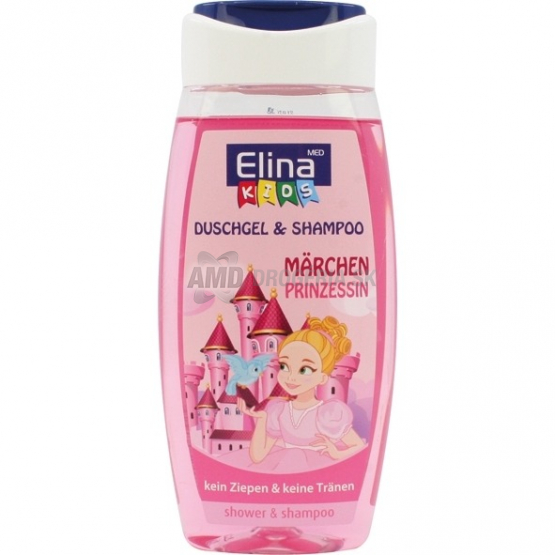 Elina Kids MED Sprchový gél a šampón 2v1 Rozprávková princezná, 250 ml