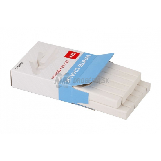 Krieda biela, 12x12x80 mm, 12 ks