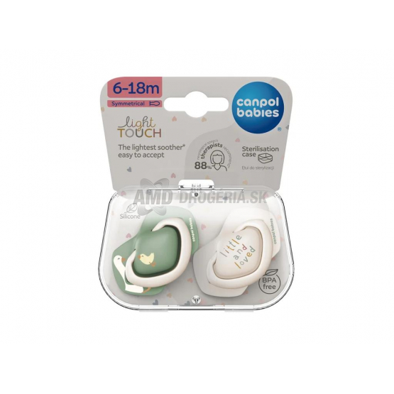 CANPOL CUMLÍK 2KS SILIKÓNOVÝ SYMETRICKÝ GOOSE 6-18M