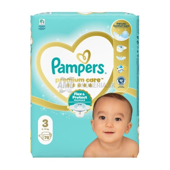 Pampers Premium Care veľkosť 3 (6-10 kg), 78 ks