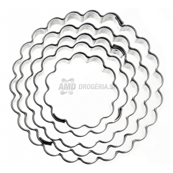 VYKRAJOVAČKA NERZ KOLIESKO VLNKY SADA 5KS