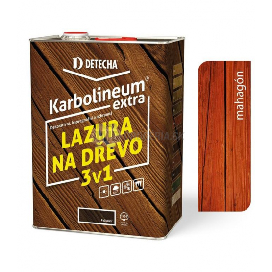 Detecha Karbolineum Extra lazúra na drevo 3v1 mahagón, 8 kg
