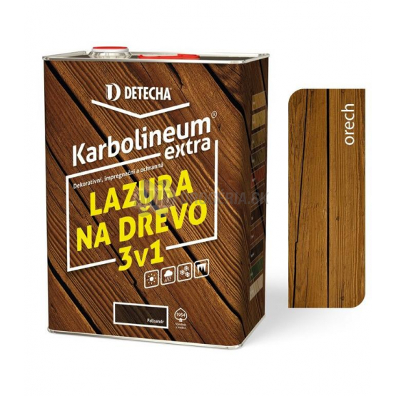 Detecha Karbolineum Extra lazúra na drevo 3v1 orech, 8 kg