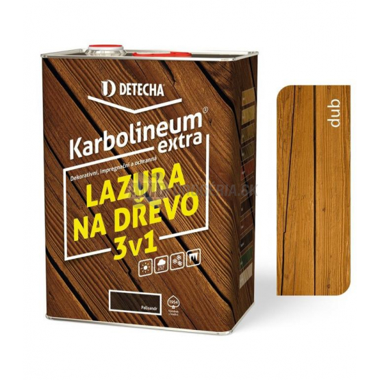 Detecha Karbolineum Extra lazúra na drevo 3v1, dub, 8 kg