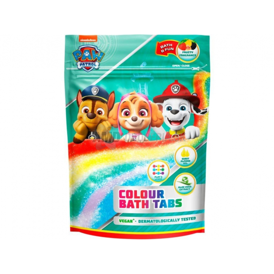 Paw Patrol Farbiace tablety do kúpeľa, 9x16 g