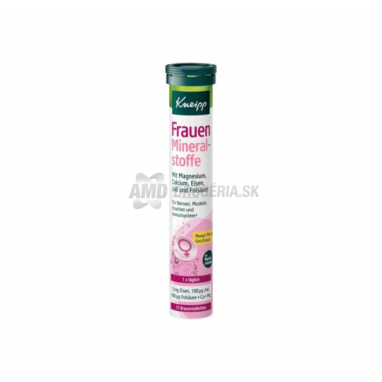 Kneipp Šumivé tablety pre ženy s minerálmi, mango-marakuja, 15 ks (102 g)