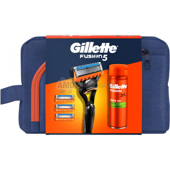 KAZETA GILLETTE FUSION PROGLIDE STROJČEK + 4 NÁHRADNÉ HLAVICE + GÉL NA HOLENIE 200ML