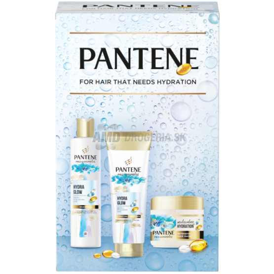 KAZETA PANTENE HYDRATION GLOW MASKA 300ML + ŠAMPÓN 250ML + KONDICIONÉR 160ML 