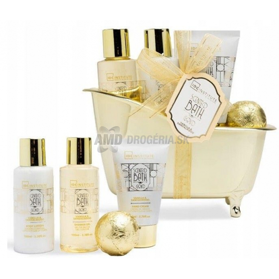 KAZETA A VANICKA GOLD SPRCHOVÝ GÉL 100ml + TELOVÉ MLIEKO 100ml + KRÉM NA RUKY 80 ml + BOMBA DO KÚPEĽA 40g