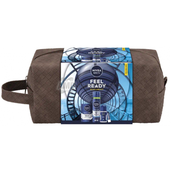 KAZETA NIVEA FEEL READY BALZÁM PO HOLENÍ 100ML + GÉL NA HOLENIE 200ML + ROLL ON 50ML + LABELO 4,8G