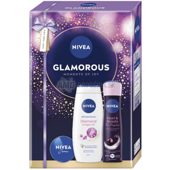 KAZETA NIVEA GLAMOROUS SPRCHOVÝ GÉL 250ML + ANTIPERSPIRANT 150ML + KRÉM 30ML
