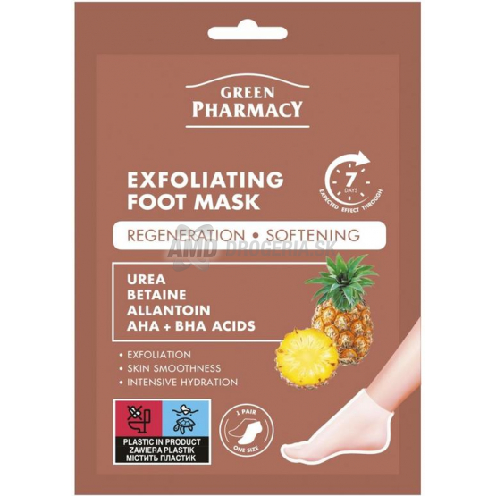 Green Pharmacy Exfoliačná maska na nohy, 2x20 ml