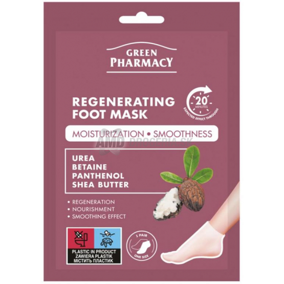 Green Pharmacy Regeneračná maska na nohy, 2x13 ml