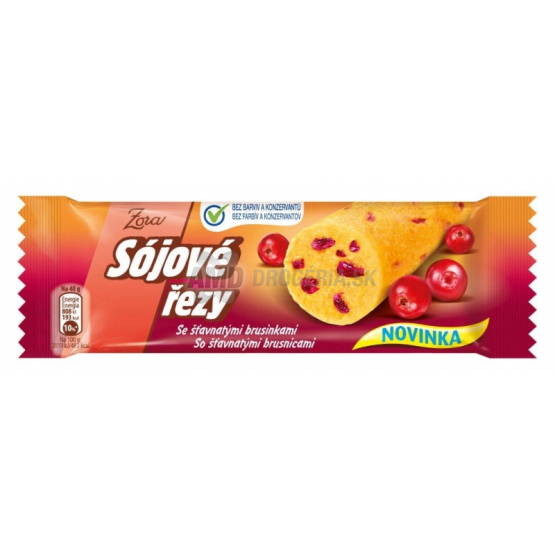 ZORA SÓJOVÉ REZY BRUSNICA 50 GR