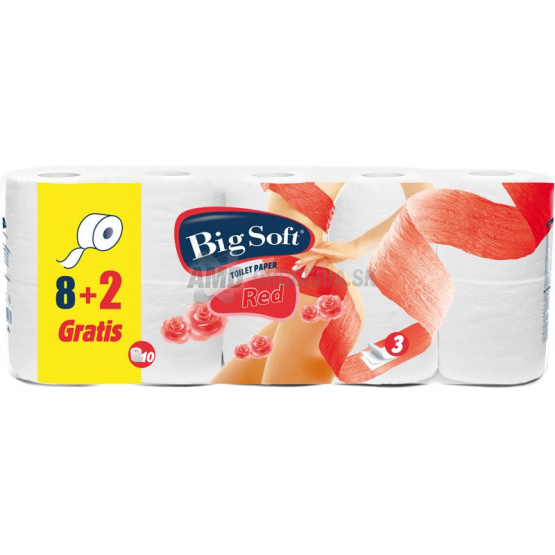 BIG SOFT TOALETNÝ PAPIER SOFT RED 8 + 2 KS