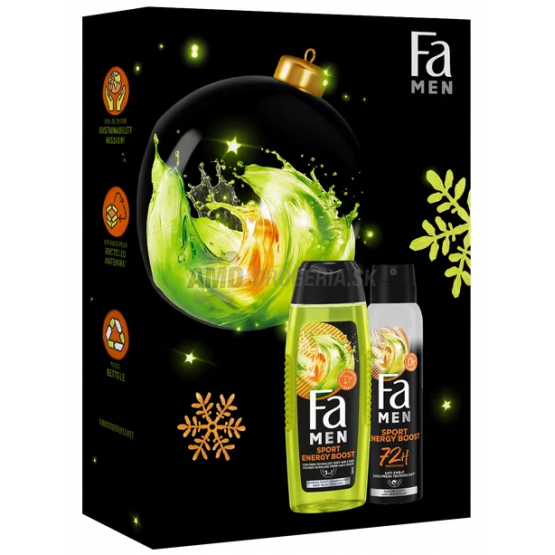 KAZETA FA SPORT ENERGY BOOST SPRCHOVÝ GÉL 250ML + ANTIPERSPIRANT 150ML 