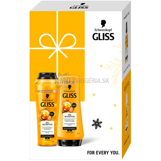 KAZETA GLISS OIL NUTRITIVE ŠAMPÓN 250ML  + KONDICIONER 200ML 