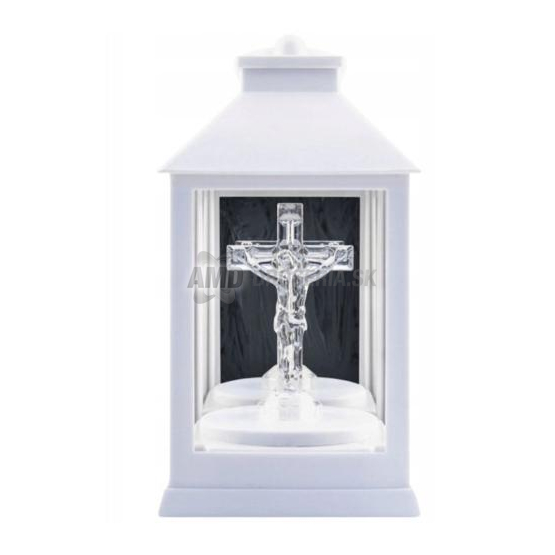 LAMPÁŠ LED S KRÍŽOM 23 CM BIELY