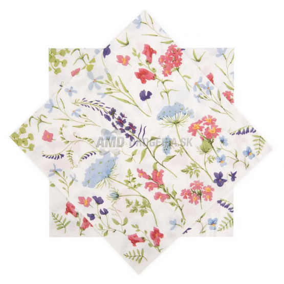 SERVÍTKY KVETY 20 KS 33 X 33 RUŽOVÁ