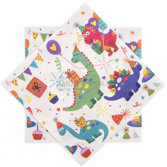 SERVÍTKY DINOSAURY 20 KS 33 X 33