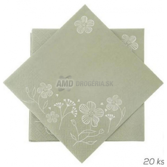 SERVÍTKY GREENISH 20 KS 33 X 33 ZELENÁ