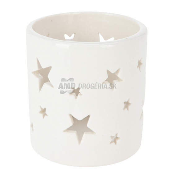 SVIETNIK NA ČAJOVÚ SVIEČKU 8CM HVIEZDIČKY