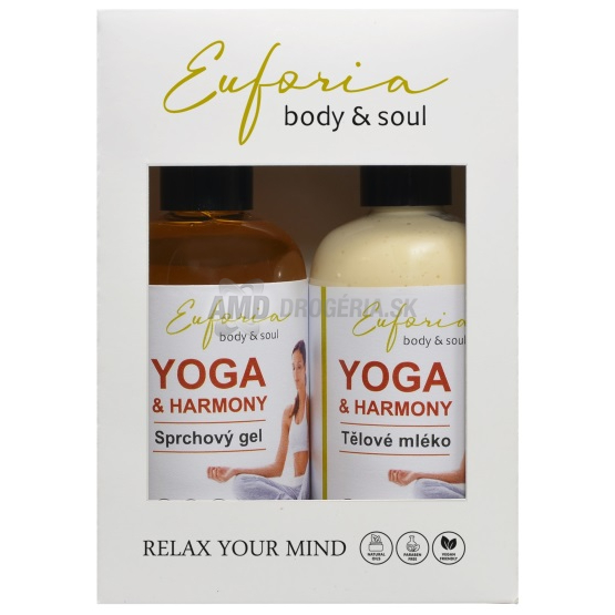 KAZETA YOGA EUFORIA SPRCHOVÝ GÉL 250ML + TELOVÉ MLIEKO 250ML 