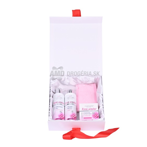 KAZETA VROSE SPRCHOVÝ GÉL 200ML + TELOVÉ MLIEKO 200ML + PLEŤOVÝ KRÉM 50ML + KOZMETICKÁ ČELENKA