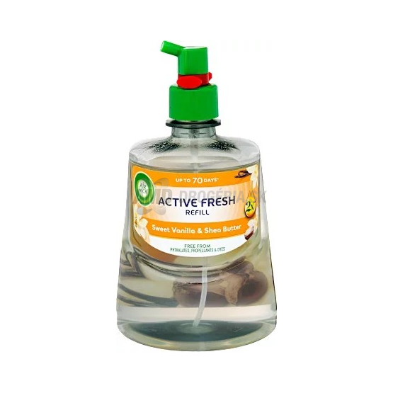 Air Wick Active Fresh náhradná náplň Sladká vanilka a bambucké maslo, 228 ml