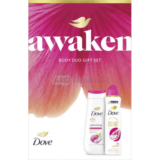 Dove Awaken Body Duo darčeková kazeta pre ženy (sprchový gél + antiperspirant)
