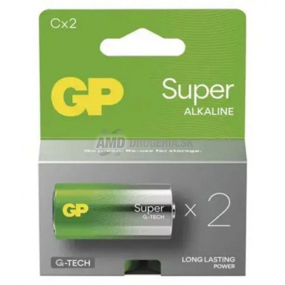 GP Super Alkaline C LR14 alkalická batéria, 2 ks