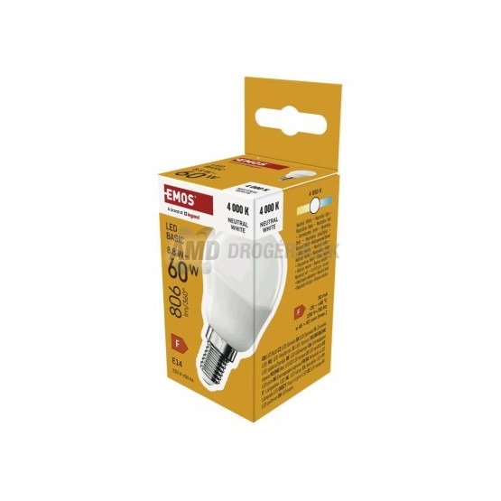 Emos LED žiarovka Basic malá banka, E14, 8,8 W (60 W), neutrálna biela